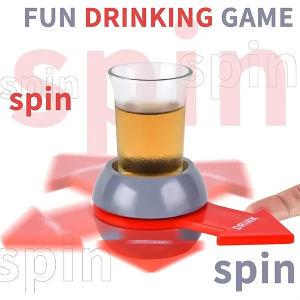 Versatile Fun Party Drinking Game Beer Shot Glass Spinner