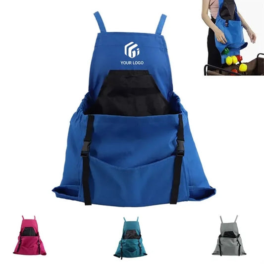 Quick-unload waterproof gardening apron with large pocket