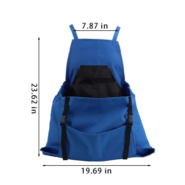 Quick-unload waterproof gardening apron with large pocket