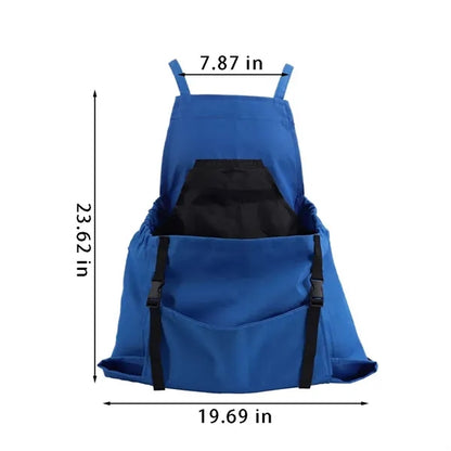 Quick-unload waterproof gardening apron with large pocket