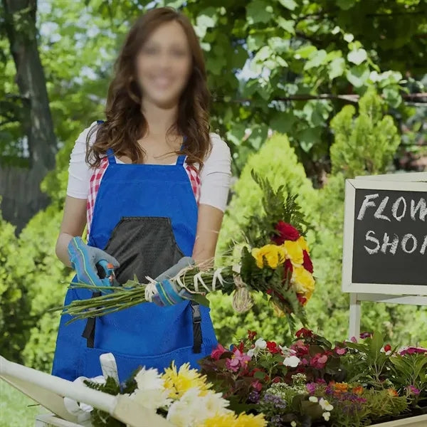 Quick-unload waterproof gardening apron with large pocket