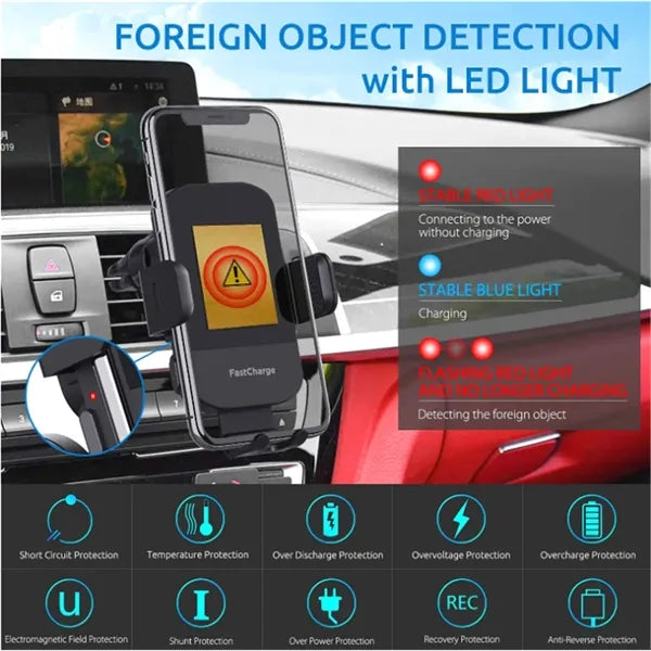 Wireless Car Charger Phone Mount Holder