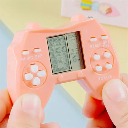 Retro puzzle birthday party kids keychain brick game console