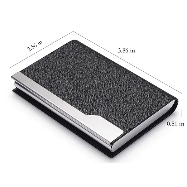 Premium PU Leather Magnetic Business Card Case