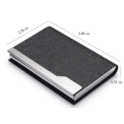 Premium PU Leather Magnetic Business Card Case