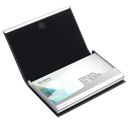 Premium PU Leather Magnetic Business Card Case