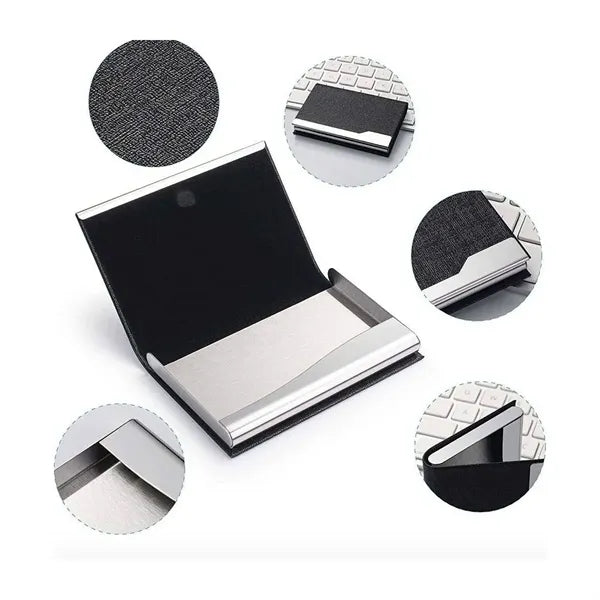 Premium PU Leather Magnetic Business Card Case