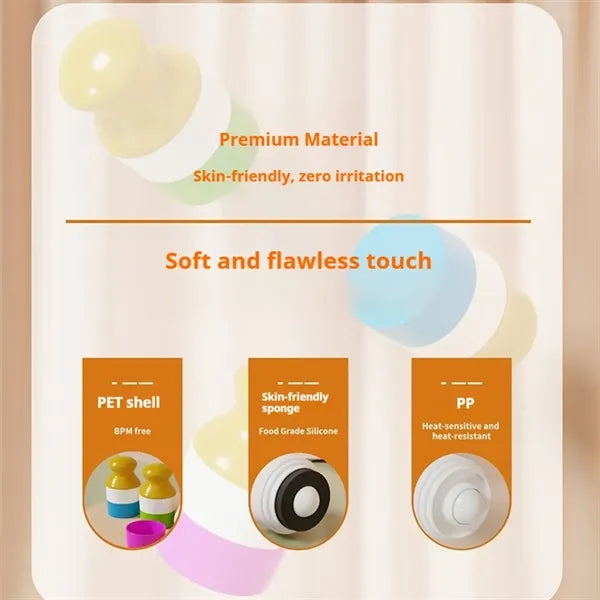 Refillable roll on sponge travel lotion sunscreen applicator
