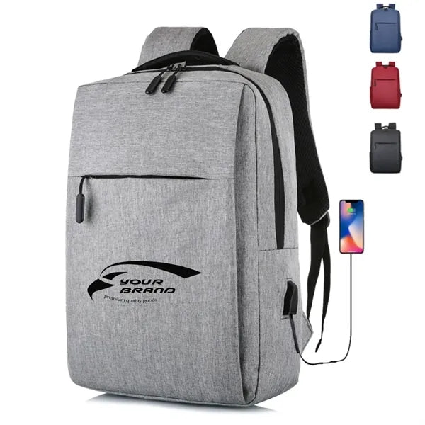 Men's Business Travel Backpack Waterproof with USB Charging