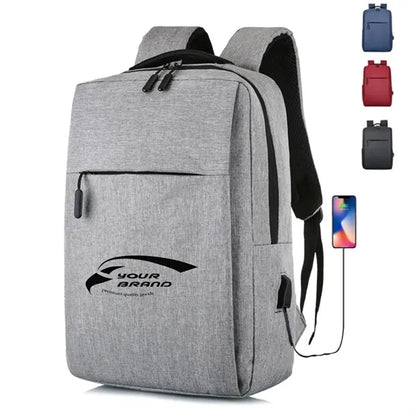 Men's Business Travel Backpack Waterproof with USB Charging