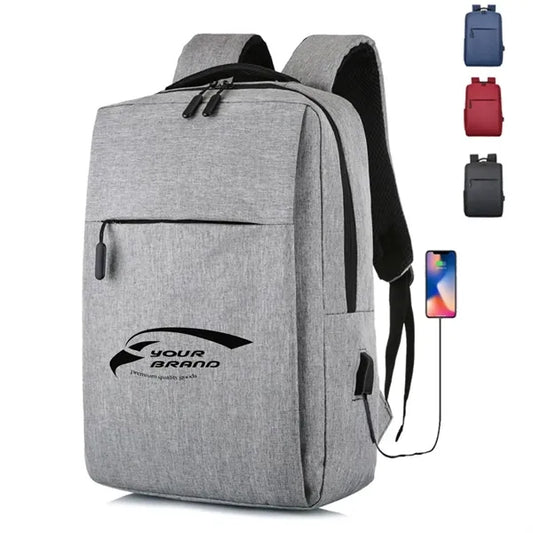 Men's Business Travel Backpack Waterproof with USB Charging