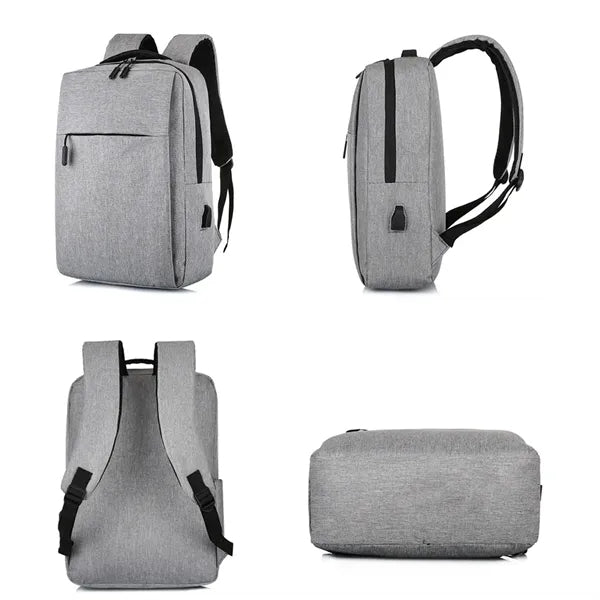 Men's Business Travel Backpack Waterproof with USB Charging