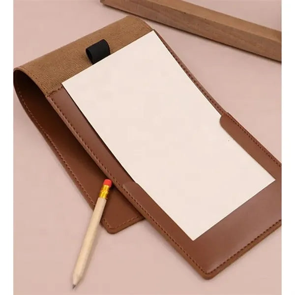 Premium Leather Golf Scorecard Holder Notebook