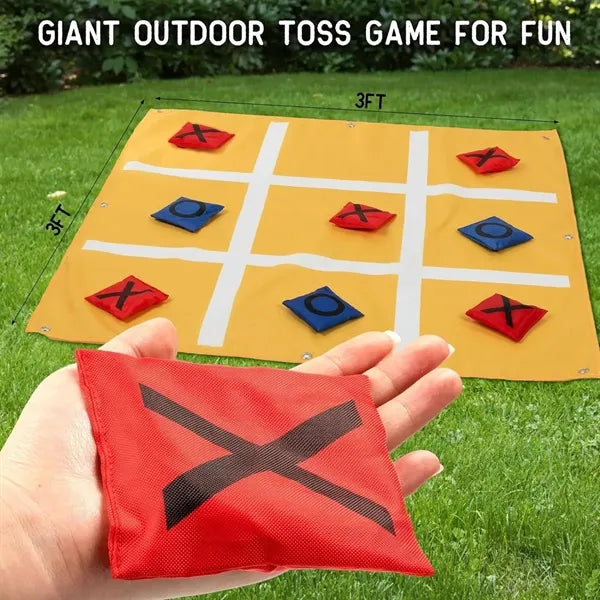 Outdoor indoor camping bean bag toss tic tac toe game set
