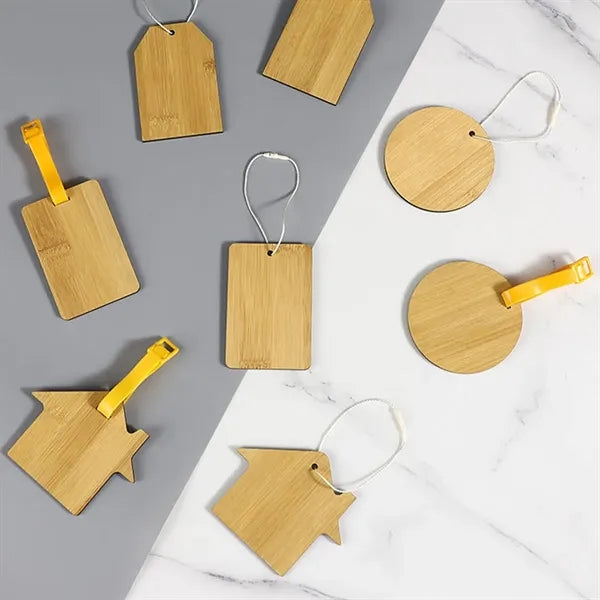 European And American Eco-Friendly Bamboo Luggage Tags