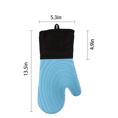 Thickened High Temperature Resistant Silicone Oven Gloves