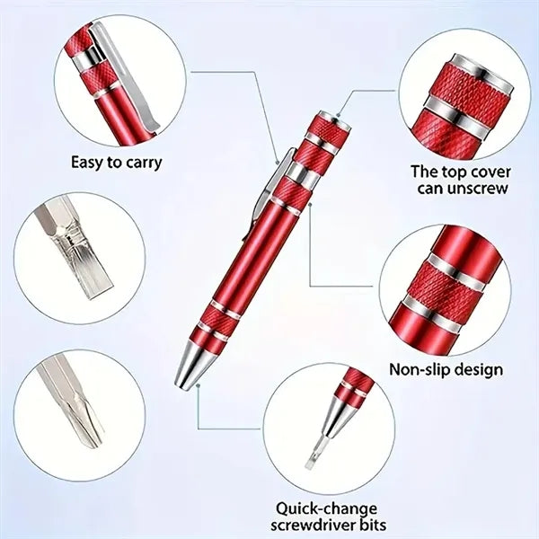 8 in 1 mini repair tools computer home pen screwdriver set