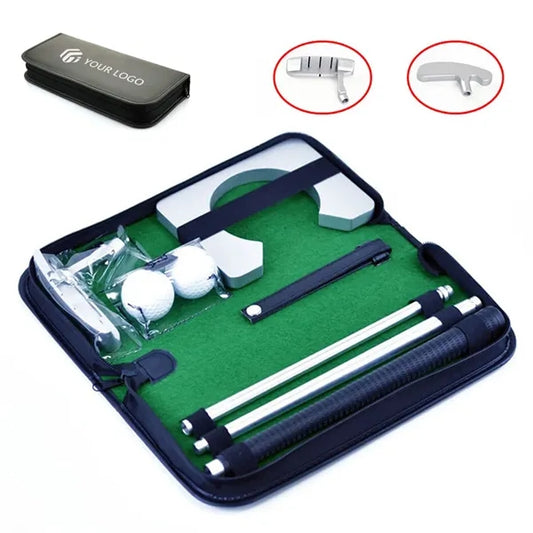 Portable travel indoor party practice gift golf putter set