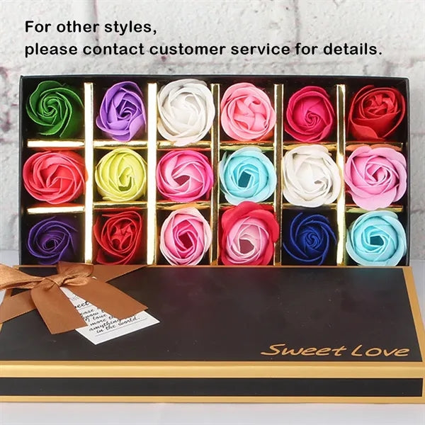 Floral birthday mom teacher gifts bath soap rose flower set