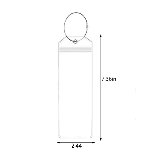 Clear waterproof travel id lanyard cruise luggage tag holder