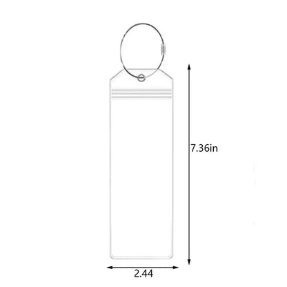 Clear waterproof travel id lanyard cruise luggage tag holder