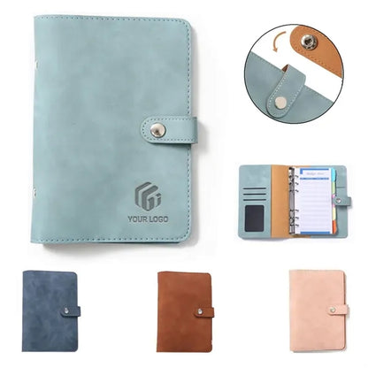 Portable soft PU leather A6 budget binder planner notebook