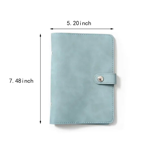 Portable soft PU leather A6 budget binder planner notebook