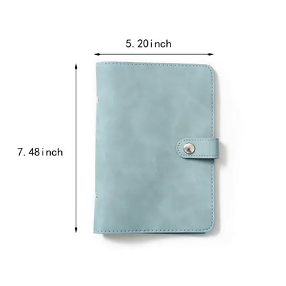 Portable soft PU leather A6 budget binder planner notebook