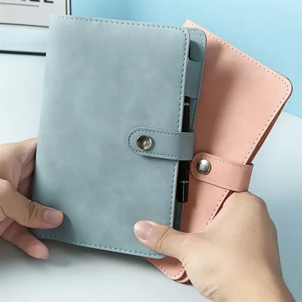 Portable soft PU leather A6 budget binder planner notebook