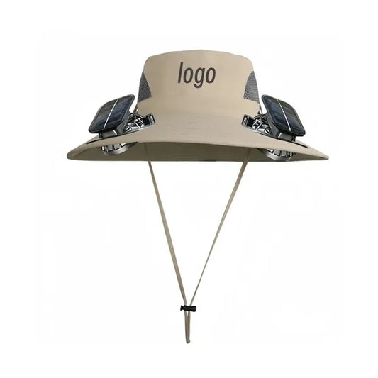 Wide Brim Sun Hats With 2 Solar Fan