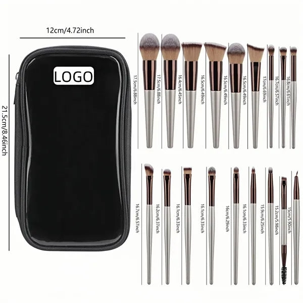 Champagne Gold Makeup Brush Set 18Pcs