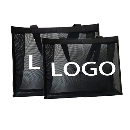 Letter Print Shoulder Bag Transparent Tote Travel Handbag