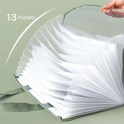 13 pockets clear accordion expanding file folder organizer