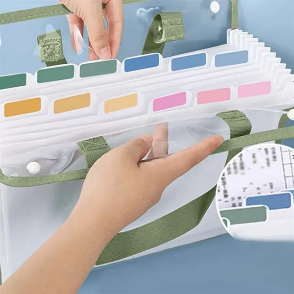 13 pockets clear accordion expanding file folder organizer