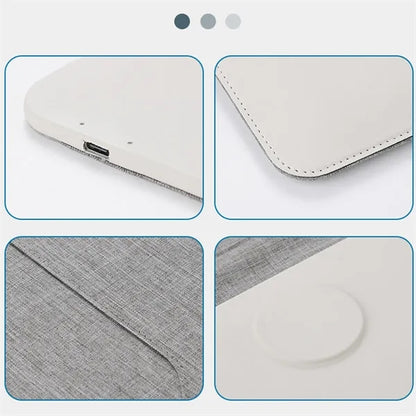 5 in 1 desk mouse pad laptop sleeve with wireless charging