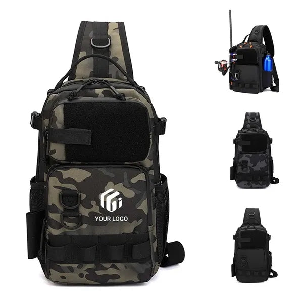 Fishing lightweight waterproof portable sling tackle bag