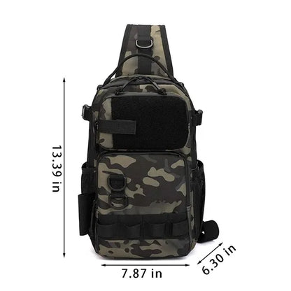 Fishing lightweight waterproof portable sling tackle bag