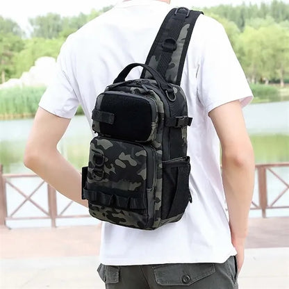 Fishing lightweight waterproof portable sling tackle bag