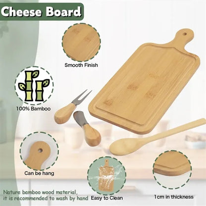 Baby shower prizes bridal gift bag bamboo cheese board set
