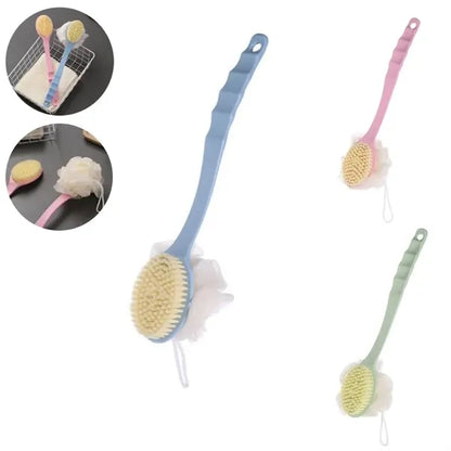 Shower Body Brush with Bristles and Loofah