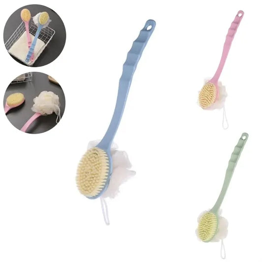 Shower Body Brush with Bristles and Loofah