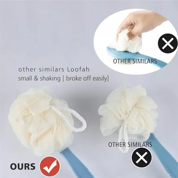 Shower Body Brush with Bristles and Loofah
