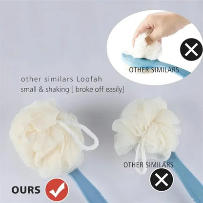 Shower Body Brush with Bristles and Loofah