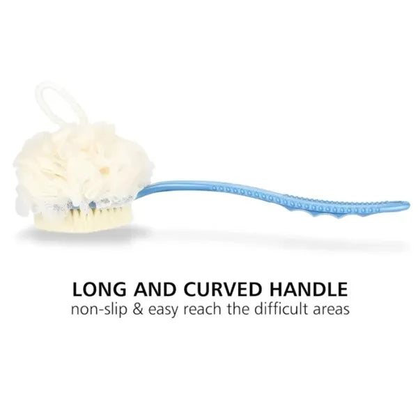 Shower Body Brush with Bristles and Loofah