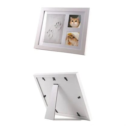 Wooden baby foot hand photo frame pet paw print keepsake kit