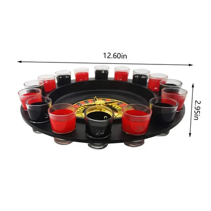 16-piece fun party shot glass roulette drinking game set