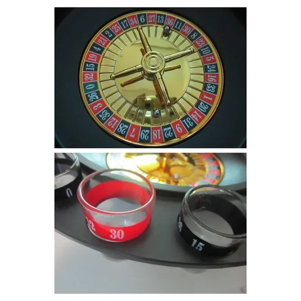 16-piece fun party shot glass roulette drinking game set