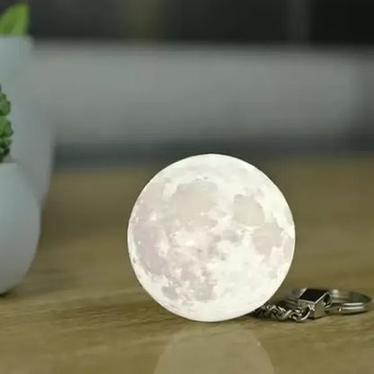 3D Moon Lamp Decoration Led Key Chain