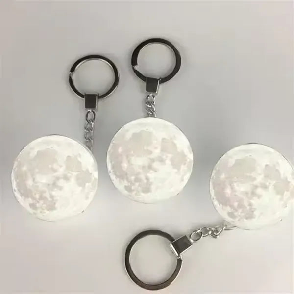 3D Moon Lamp Decoration Led Key Chain