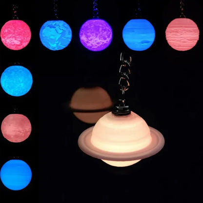 3D Moon Lamp Decoration Led Key Chain